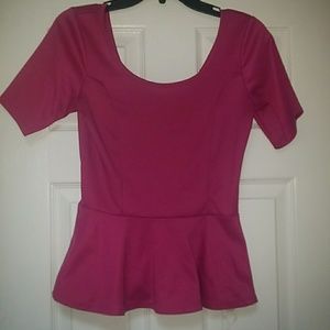 Scoop Neck Peplum